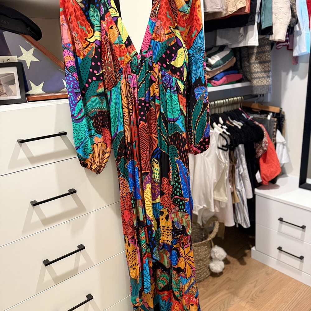 FARM Rio Black Cool Leopards Maxi Dress